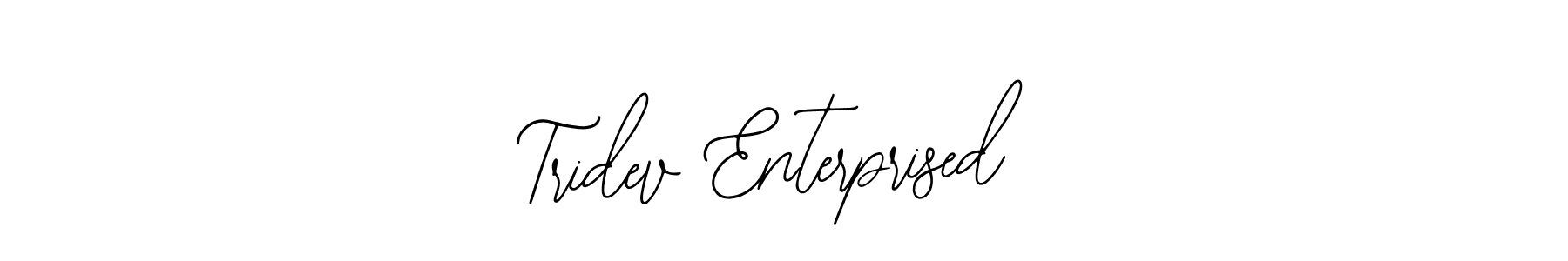 Make a beautiful signature design for name Tridev Enterprised. Use this online signature maker to create a handwritten signature for free. Tridev Enterprised signature style 12 images and pictures png