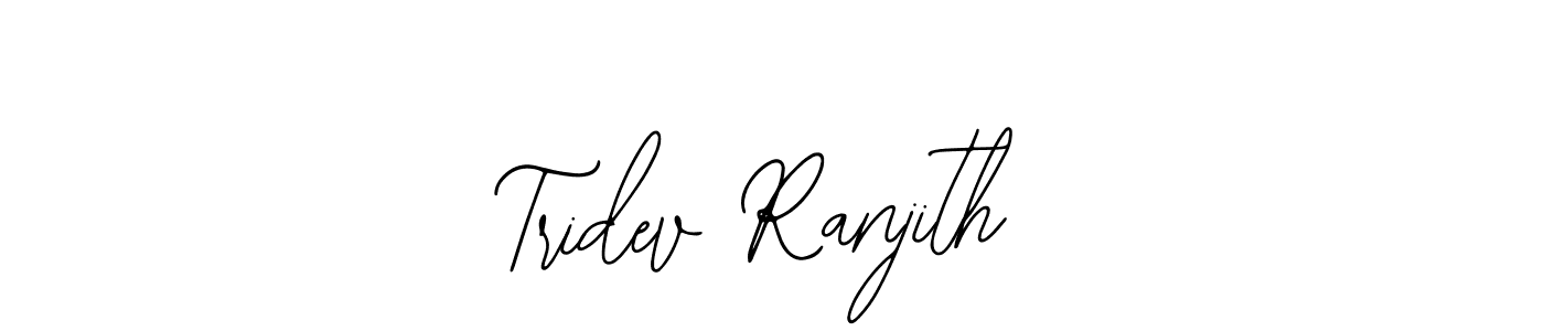 How to make Tridev Ranjith name signature. Use Bearetta-2O07w style for creating short signs online. This is the latest handwritten sign. Tridev Ranjith signature style 12 images and pictures png