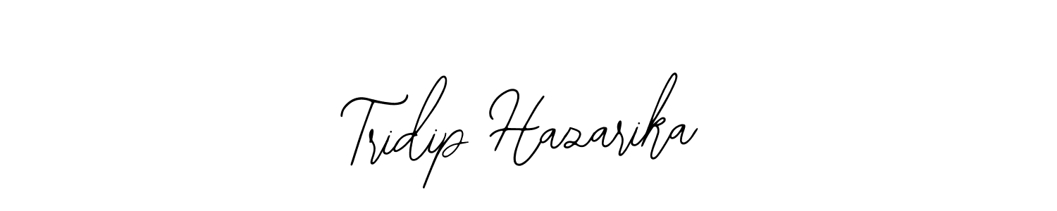 How to make Tridip Hazarika name signature. Use Bearetta-2O07w style for creating short signs online. This is the latest handwritten sign. Tridip Hazarika signature style 12 images and pictures png