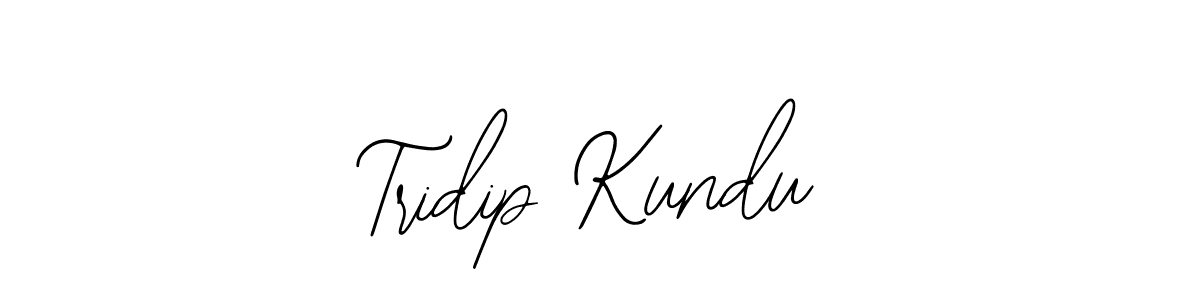How to make Tridip Kundu name signature. Use Bearetta-2O07w style for creating short signs online. This is the latest handwritten sign. Tridip Kundu signature style 12 images and pictures png