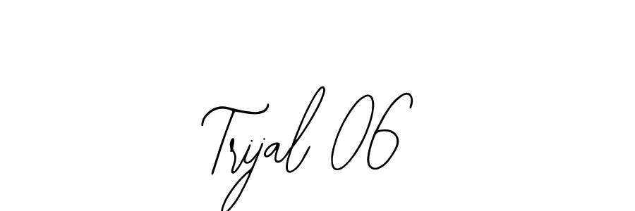Design your own signature with our free online signature maker. With this signature software, you can create a handwritten (Bearetta-2O07w) signature for name Trijal 06. Trijal 06 signature style 12 images and pictures png