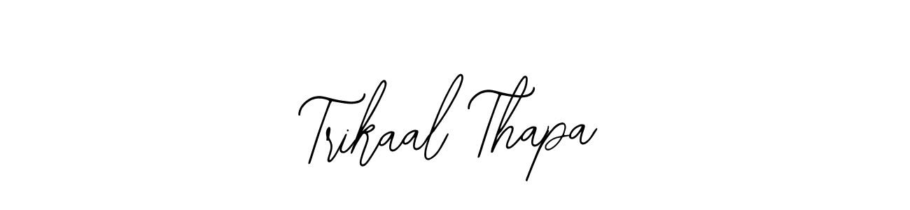 Use a signature maker to create a handwritten signature online. With this signature software, you can design (Bearetta-2O07w) your own signature for name Trikaal Thapa. Trikaal Thapa signature style 12 images and pictures png