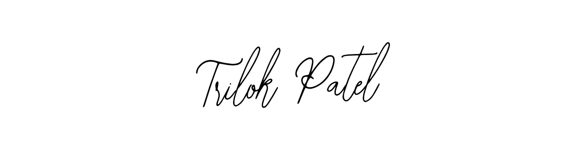 How to make Trilok Patel name signature. Use Bearetta-2O07w style for creating short signs online. This is the latest handwritten sign. Trilok Patel signature style 12 images and pictures png