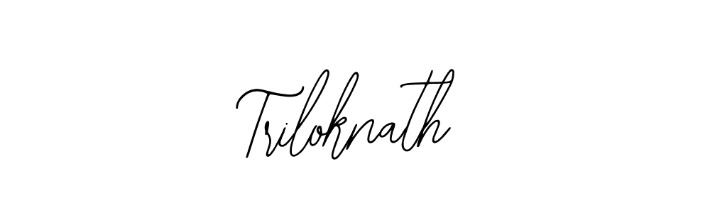 How to make Triloknath name signature. Use Bearetta-2O07w style for creating short signs online. This is the latest handwritten sign. Triloknath signature style 12 images and pictures png