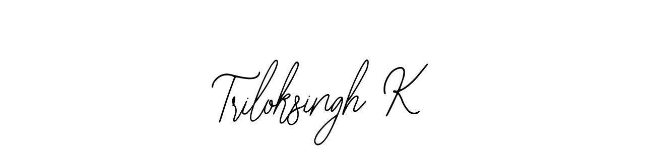 This is the best signature style for the Triloksingh K name. Also you like these signature font (Bearetta-2O07w). Mix name signature. Triloksingh K signature style 12 images and pictures png