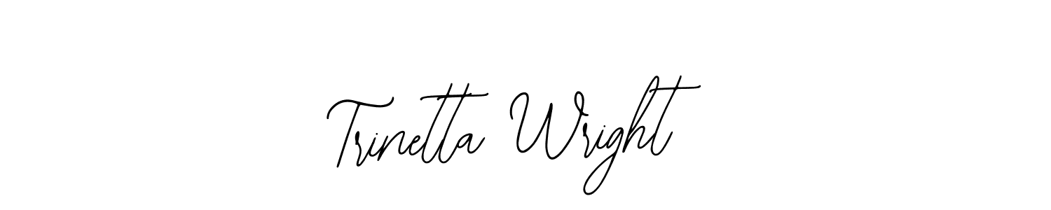How to make Trinetta Wright name signature. Use Bearetta-2O07w style for creating short signs online. This is the latest handwritten sign. Trinetta Wright signature style 12 images and pictures png