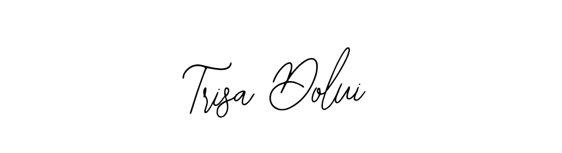 How to make Trisa Dolui name signature. Use Bearetta-2O07w style for creating short signs online. This is the latest handwritten sign. Trisa Dolui signature style 12 images and pictures png