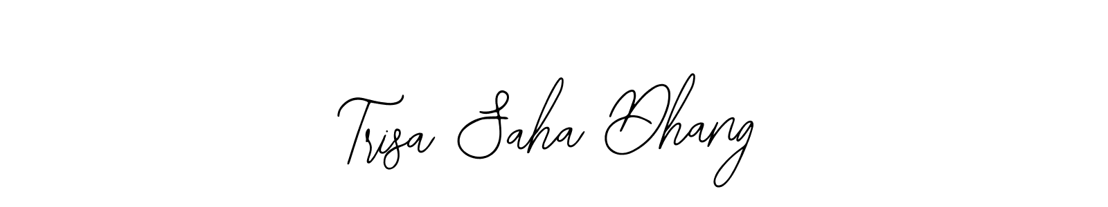 Similarly Bearetta-2O07w is the best handwritten signature design. Signature creator online .You can use it as an online autograph creator for name Trisa Saha Dhang. Trisa Saha Dhang signature style 12 images and pictures png