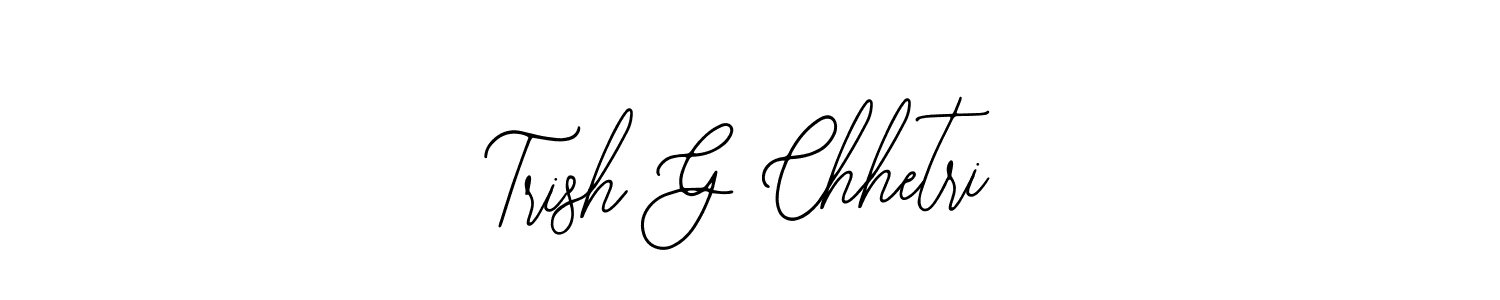 Use a signature maker to create a handwritten signature online. With this signature software, you can design (Bearetta-2O07w) your own signature for name Trish G Chhetri. Trish G Chhetri signature style 12 images and pictures png