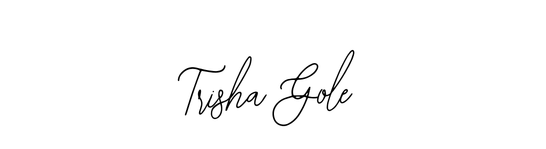 How to make Trisha Gole name signature. Use Bearetta-2O07w style for creating short signs online. This is the latest handwritten sign. Trisha Gole signature style 12 images and pictures png