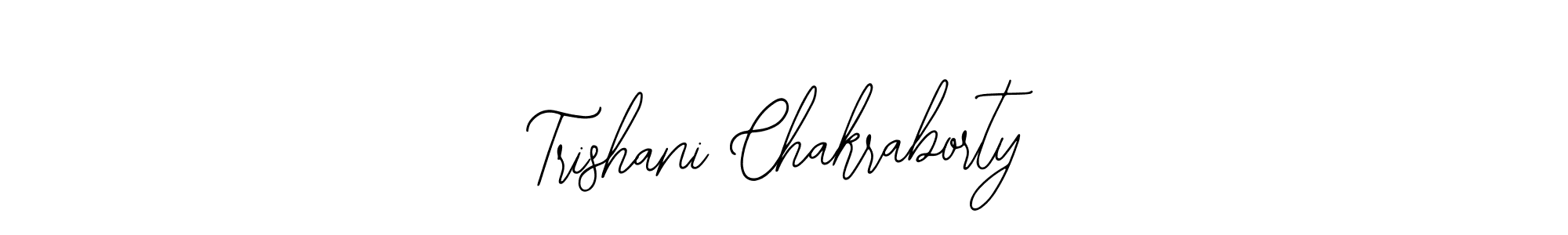 The best way (Bearetta-2O07w) to make a short signature is to pick only two or three words in your name. The name Trishani Chakraborty include a total of six letters. For converting this name. Trishani Chakraborty signature style 12 images and pictures png