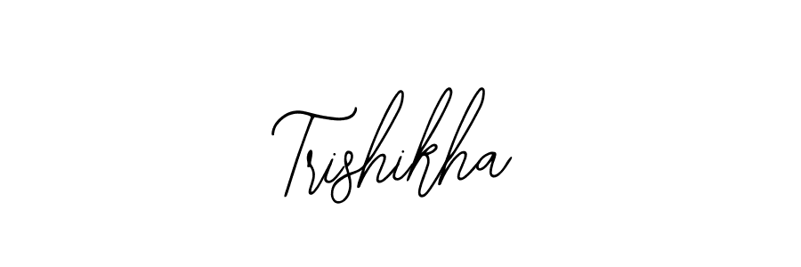 The best way (Bearetta-2O07w) to make a short signature is to pick only two or three words in your name. The name Trishikha include a total of six letters. For converting this name. Trishikha signature style 12 images and pictures png