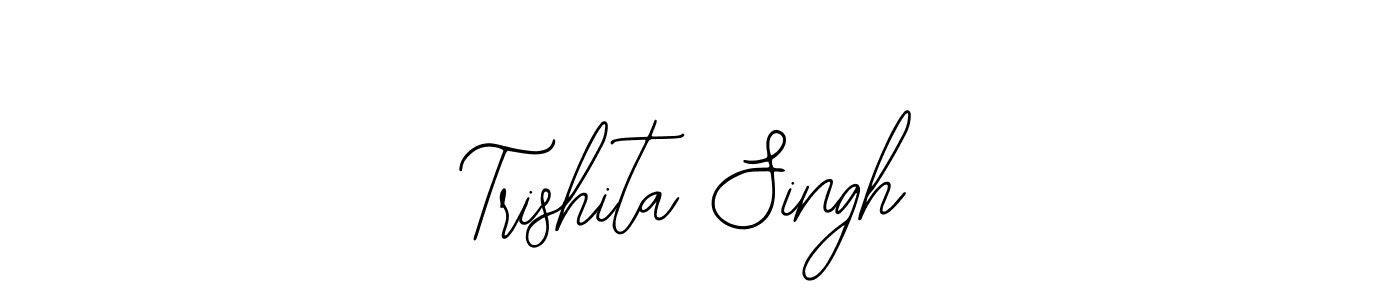 You should practise on your own different ways (Bearetta-2O07w) to write your name (Trishita Singh) in signature. don't let someone else do it for you. Trishita Singh signature style 12 images and pictures png