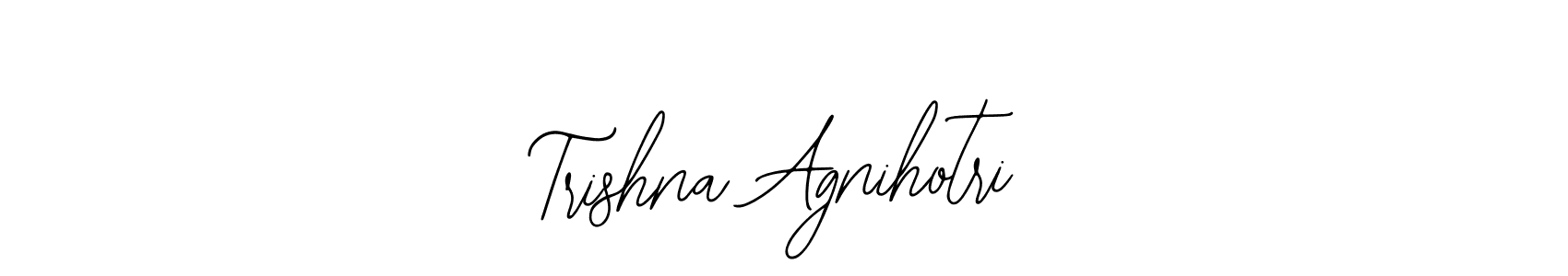The best way (Bearetta-2O07w) to make a short signature is to pick only two or three words in your name. The name Trishna Agnihotri include a total of six letters. For converting this name. Trishna Agnihotri signature style 12 images and pictures png