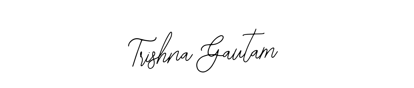 This is the best signature style for the Trishna Gautam name. Also you like these signature font (Bearetta-2O07w). Mix name signature. Trishna Gautam signature style 12 images and pictures png