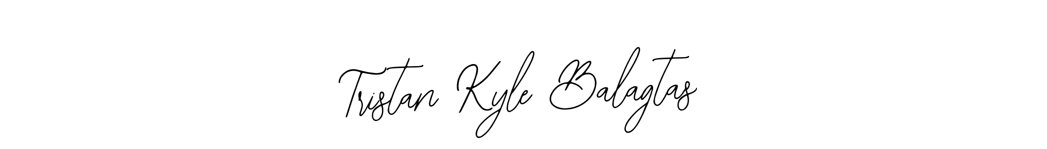How to make Tristan Kyle Balagtas name signature. Use Bearetta-2O07w style for creating short signs online. This is the latest handwritten sign. Tristan Kyle Balagtas signature style 12 images and pictures png