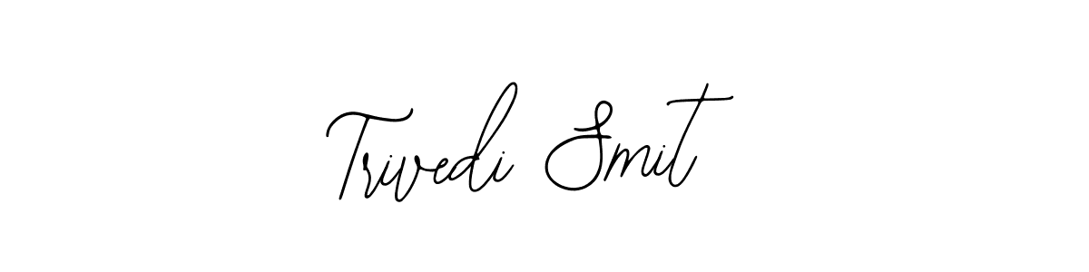 The best way (Bearetta-2O07w) to make a short signature is to pick only two or three words in your name. The name Trivedi Smit include a total of six letters. For converting this name. Trivedi Smit signature style 12 images and pictures png