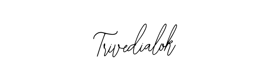 The best way (Bearetta-2O07w) to make a short signature is to pick only two or three words in your name. The name Trivedialok include a total of six letters. For converting this name. Trivedialok signature style 12 images and pictures png