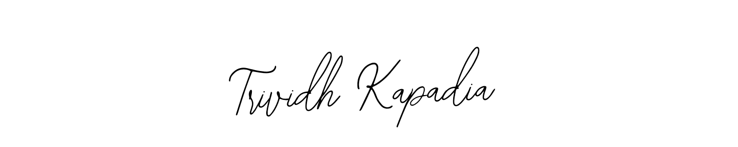 It looks lik you need a new signature style for name Trividh Kapadia. Design unique handwritten (Bearetta-2O07w) signature with our free signature maker in just a few clicks. Trividh Kapadia signature style 12 images and pictures png