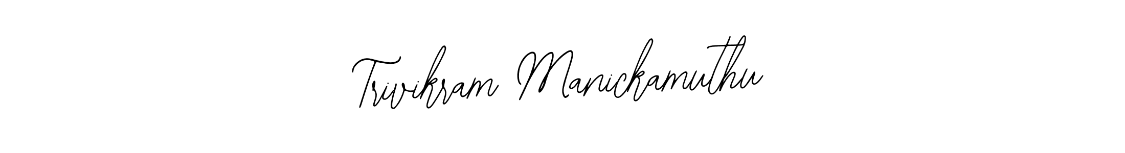 if you are searching for the best signature style for your name Trivikram Manickamuthu. so please give up your signature search. here we have designed multiple signature styles  using Bearetta-2O07w. Trivikram Manickamuthu signature style 12 images and pictures png