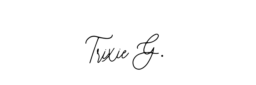 How to make Trixie G. signature? Bearetta-2O07w is a professional autograph style. Create handwritten signature for Trixie G. name. Trixie G. signature style 12 images and pictures png