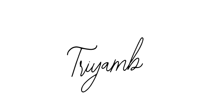 How to make Triyamb name signature. Use Bearetta-2O07w style for creating short signs online. This is the latest handwritten sign. Triyamb signature style 12 images and pictures png