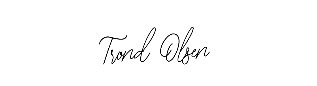 Use a signature maker to create a handwritten signature online. With this signature software, you can design (Bearetta-2O07w) your own signature for name Trond Olsen. Trond Olsen signature style 12 images and pictures png