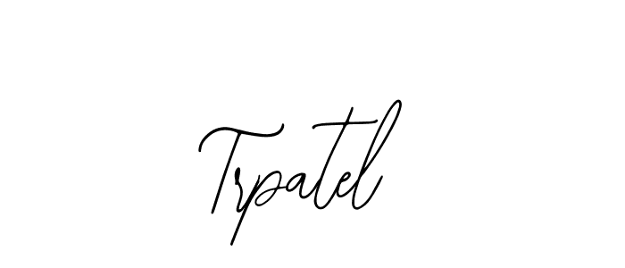 How to make Trpatel name signature. Use Bearetta-2O07w style for creating short signs online. This is the latest handwritten sign. Trpatel signature style 12 images and pictures png