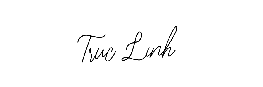 You should practise on your own different ways (Bearetta-2O07w) to write your name (Truc Linh) in signature. don't let someone else do it for you. Truc Linh signature style 12 images and pictures png