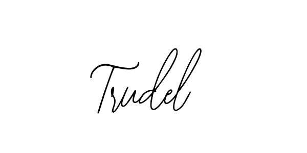 Use a signature maker to create a handwritten signature online. With this signature software, you can design (Bearetta-2O07w) your own signature for name Trudel. Trudel signature style 12 images and pictures png