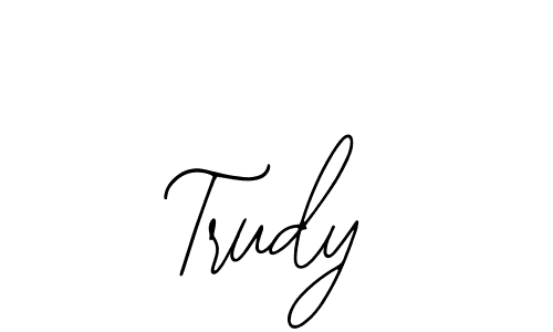 Use a signature maker to create a handwritten signature online. With this signature software, you can design (Bearetta-2O07w) your own signature for name Trudy. Trudy signature style 12 images and pictures png