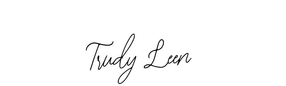 This is the best signature style for the Trudy Leen name. Also you like these signature font (Bearetta-2O07w). Mix name signature. Trudy Leen signature style 12 images and pictures png