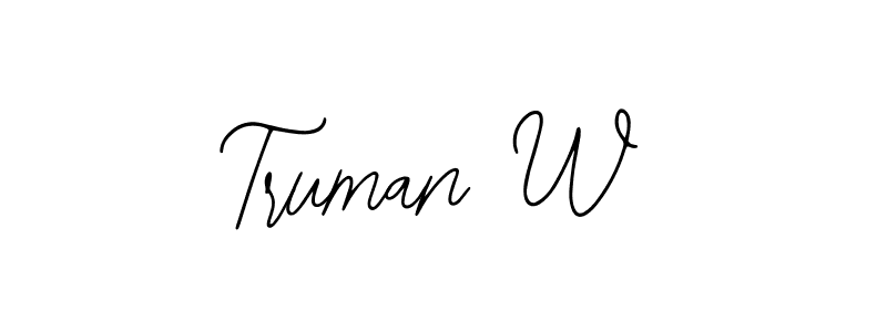 Truman W stylish signature style. Best Handwritten Sign (Bearetta-2O07w) for my name. Handwritten Signature Collection Ideas for my name Truman W. Truman W signature style 12 images and pictures png