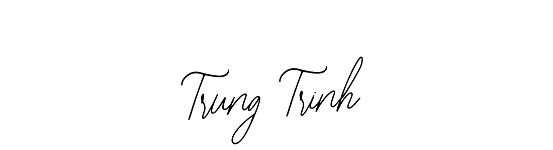 How to make Trung Trinh name signature. Use Bearetta-2O07w style for creating short signs online. This is the latest handwritten sign. Trung Trinh signature style 12 images and pictures png