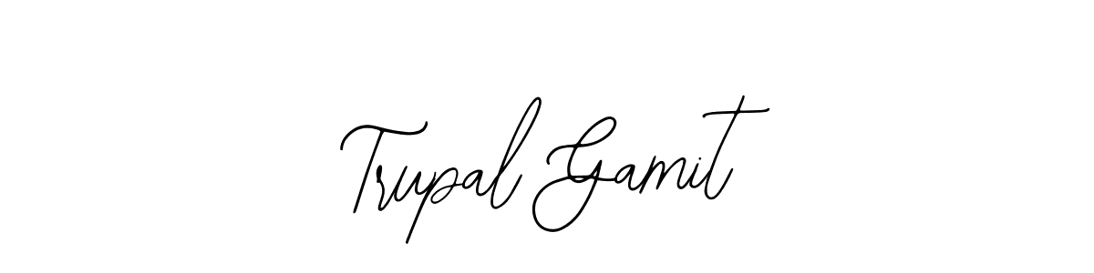 You can use this online signature creator to create a handwritten signature for the name Trupal Gamit. This is the best online autograph maker. Trupal Gamit signature style 12 images and pictures png