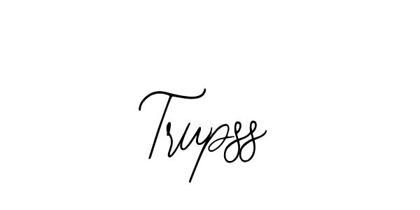 Use a signature maker to create a handwritten signature online. With this signature software, you can design (Bearetta-2O07w) your own signature for name Trupss. Trupss signature style 12 images and pictures png