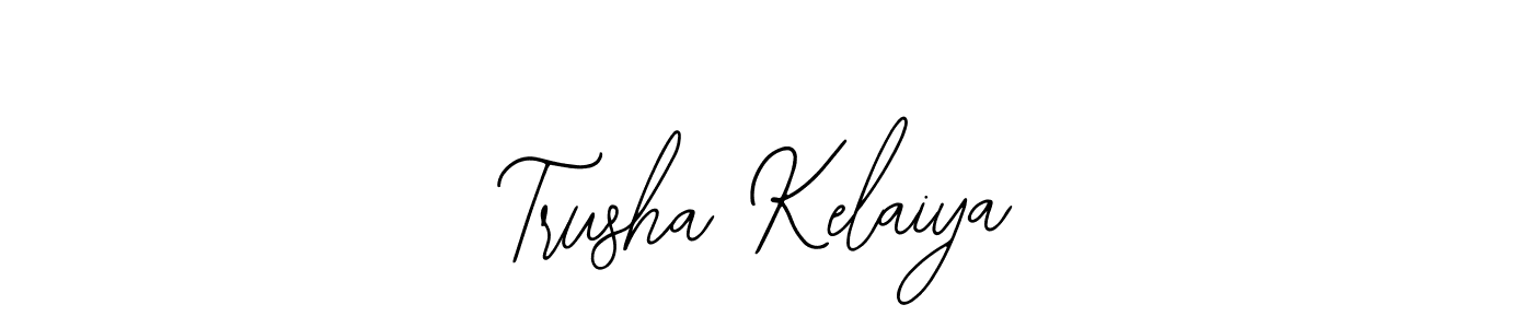Also You can easily find your signature by using the search form. We will create Trusha Kelaiya name handwritten signature images for you free of cost using Bearetta-2O07w sign style. Trusha Kelaiya signature style 12 images and pictures png