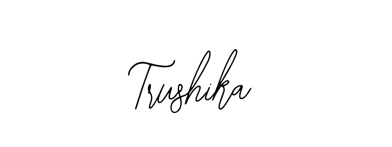 The best way (Bearetta-2O07w) to make a short signature is to pick only two or three words in your name. The name Trushika include a total of six letters. For converting this name. Trushika signature style 12 images and pictures png