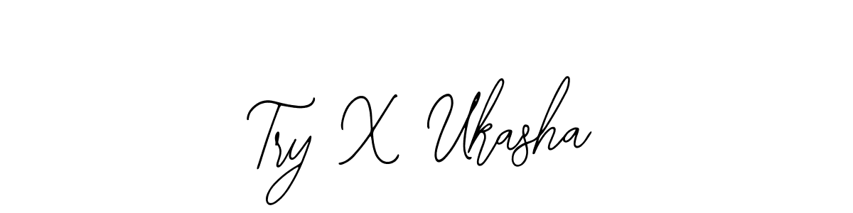 Also You can easily find your signature by using the search form. We will create Try X Ukasha name handwritten signature images for you free of cost using Bearetta-2O07w sign style. Try X Ukasha signature style 12 images and pictures png