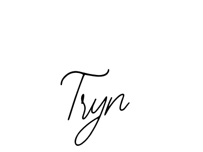 How to make Tryn signature? Bearetta-2O07w is a professional autograph style. Create handwritten signature for Tryn name. Tryn signature style 12 images and pictures png