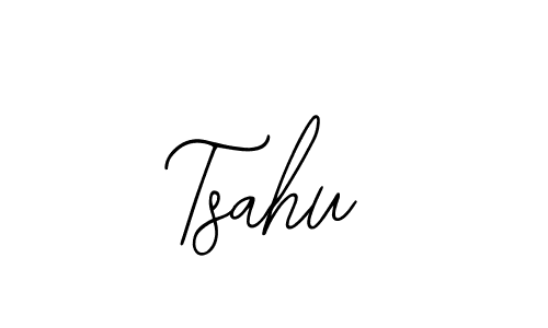 Use a signature maker to create a handwritten signature online. With this signature software, you can design (Bearetta-2O07w) your own signature for name Tsahu. Tsahu signature style 12 images and pictures png