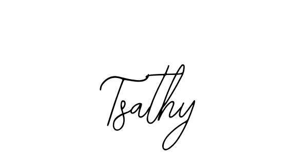 Use a signature maker to create a handwritten signature online. With this signature software, you can design (Bearetta-2O07w) your own signature for name Tsathy. Tsathy signature style 12 images and pictures png