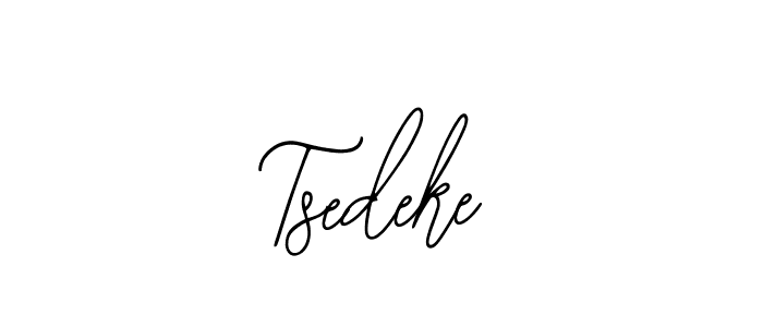 How to make Tsedeke name signature. Use Bearetta-2O07w style for creating short signs online. This is the latest handwritten sign. Tsedeke signature style 12 images and pictures png