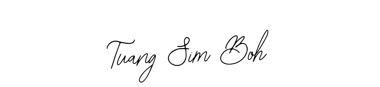 Use a signature maker to create a handwritten signature online. With this signature software, you can design (Bearetta-2O07w) your own signature for name Tuang Sim Boh. Tuang Sim Boh signature style 12 images and pictures png