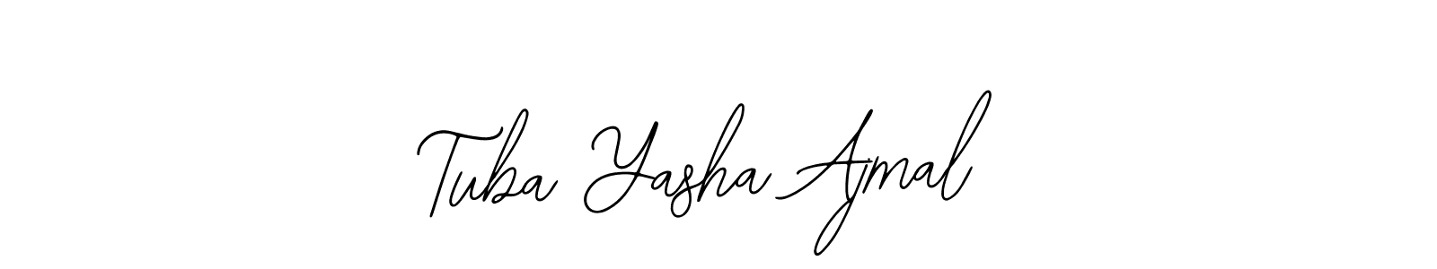 This is the best signature style for the Tuba Yasha Ajmal name. Also you like these signature font (Bearetta-2O07w). Mix name signature. Tuba Yasha Ajmal signature style 12 images and pictures png