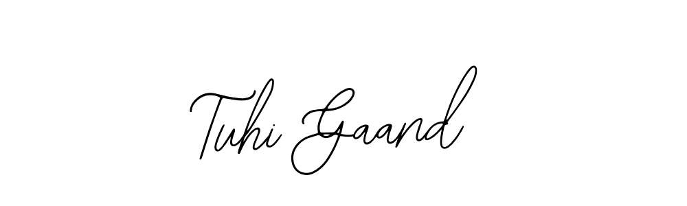 The best way (Bearetta-2O07w) to make a short signature is to pick only two or three words in your name. The name Tuhi Gaand include a total of six letters. For converting this name. Tuhi Gaand signature style 12 images and pictures png