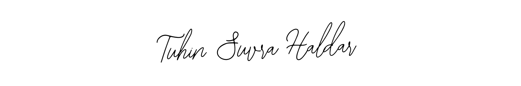 How to make Tuhin Suvra Haldar name signature. Use Bearetta-2O07w style for creating short signs online. This is the latest handwritten sign. Tuhin Suvra Haldar signature style 12 images and pictures png