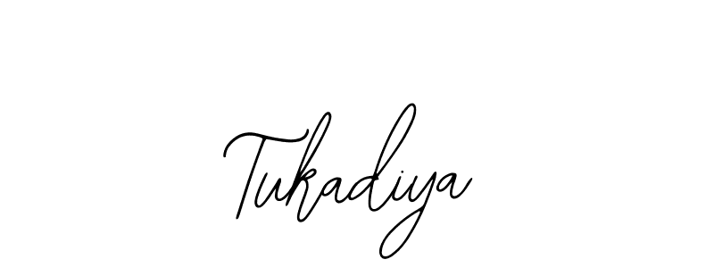 How to make Tukadiya name signature. Use Bearetta-2O07w style for creating short signs online. This is the latest handwritten sign. Tukadiya signature style 12 images and pictures png