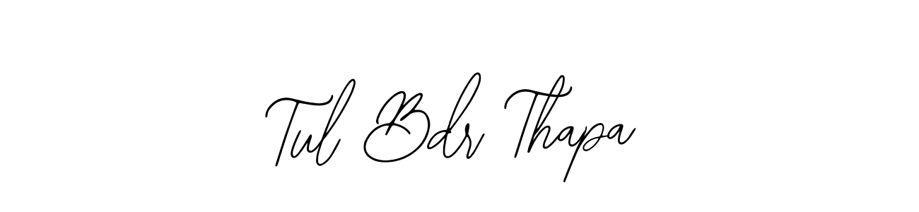 The best way (Bearetta-2O07w) to make a short signature is to pick only two or three words in your name. The name Tul Bdr Thapa include a total of six letters. For converting this name. Tul Bdr Thapa signature style 12 images and pictures png