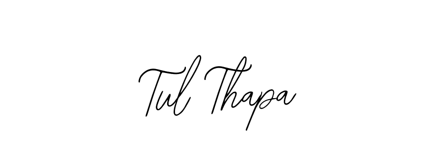 Use a signature maker to create a handwritten signature online. With this signature software, you can design (Bearetta-2O07w) your own signature for name Tul Thapa. Tul Thapa signature style 12 images and pictures png